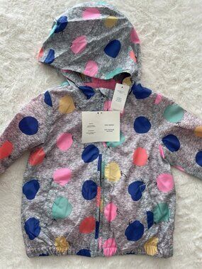 SALE! NWT GAP Kids Rain Jacket Gray with Balloons Size 3T